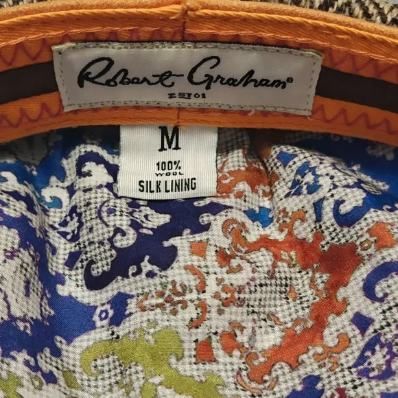 Robert Graham Tan and Brown Herringbone Cap